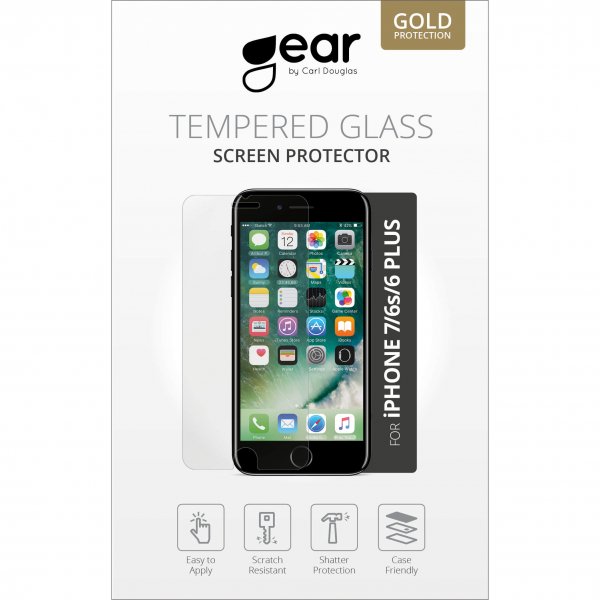 Gear iPhone 6/6S Plus/iPhone 7 Plus/iPhone 8 Plus Skärmskydd 2.5D