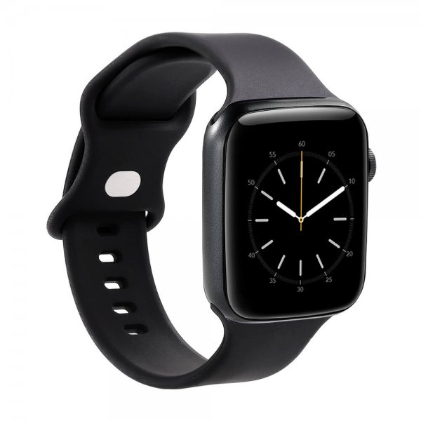Gear Apple Watch 38/40/41/42mm Armband Silikon Svart