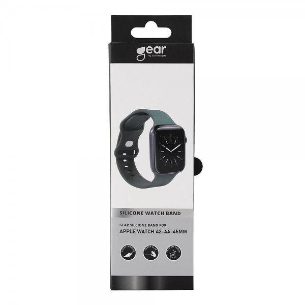 Gear Apple Watch 44/45/46mm/Apple Watch Ultra Armband Silikon Olivgrön