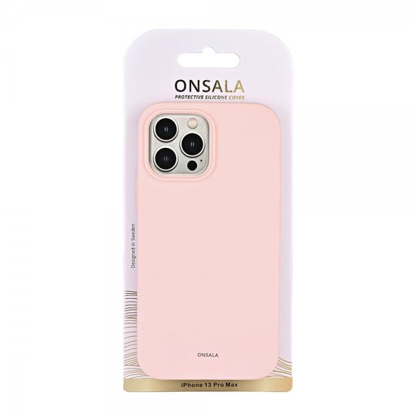 Onsala iPhone 13 Pro Max Skal Silikon Chalk Pink
