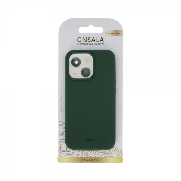 Onsala iPhone 13 Pro Skal Silikon Olive Green