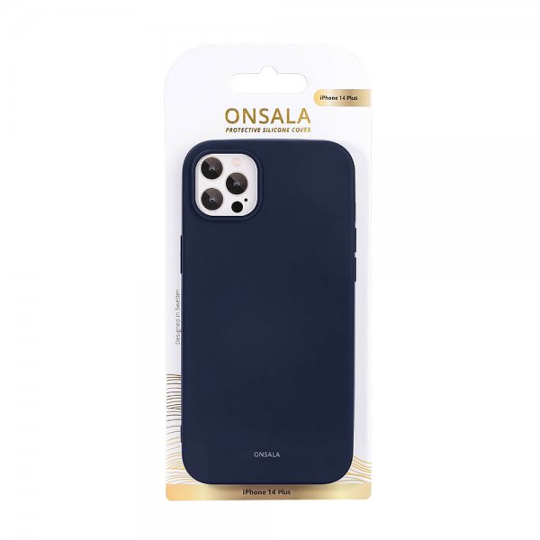 Onsala iPhone 14 Plus Skal Silikon Dark Blue