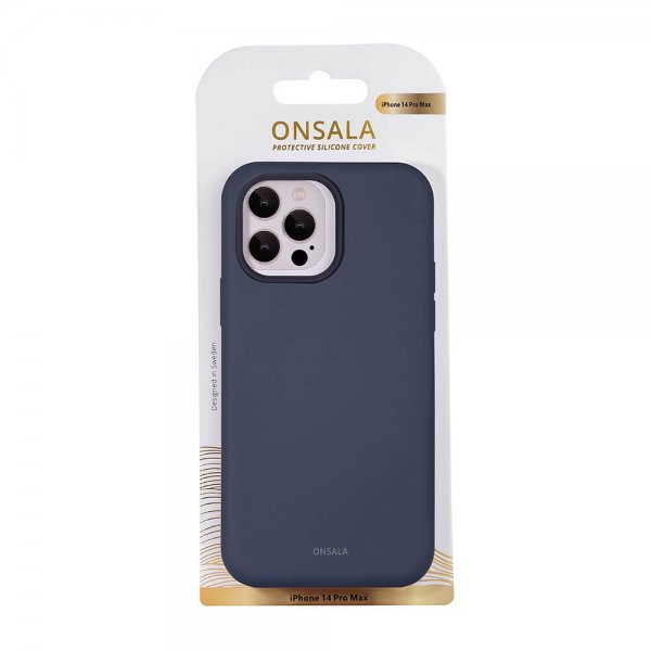 Onsala iPhone 14 Pro Max Skal Silikon Dark Blue