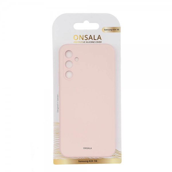 Onsala Samsung Galaxy A34 5G Skal Silikon Chalk Pink