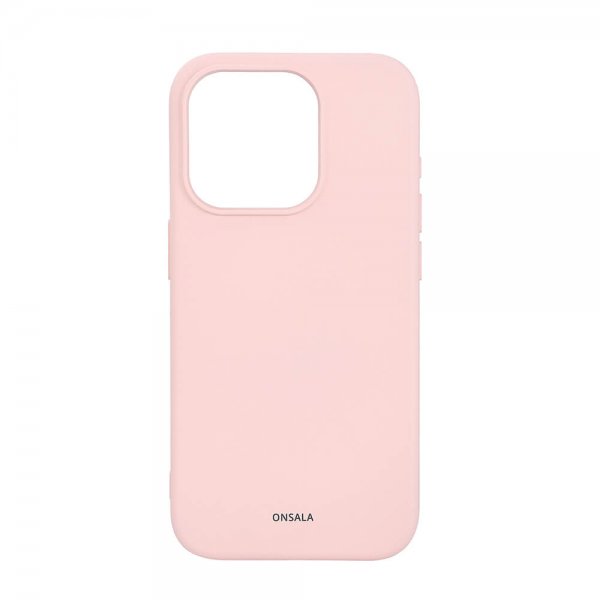 Onsala iPhone 15 Pro Skal Silicone Touch MagSeries Chalk Pink