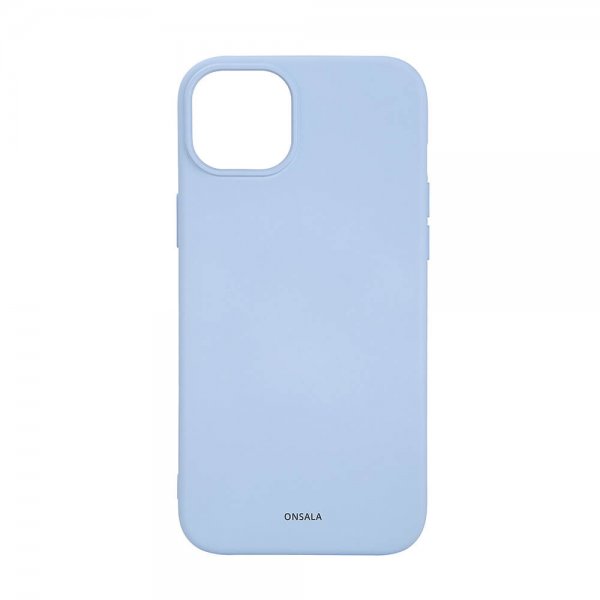 Onsala iPhone 15 Plus Skal Silicone Touch MagSeries Ljusblå