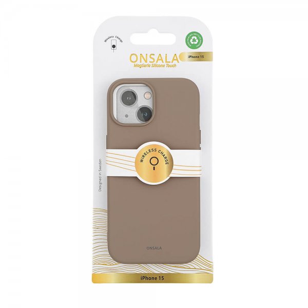 Onsala iPhone 15 Skal Silicone Touch MagSeries Summer Sand