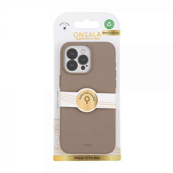 Onsala iPhone 15 Pro Max Skal Silicone Touch MagSeries Summer Sand