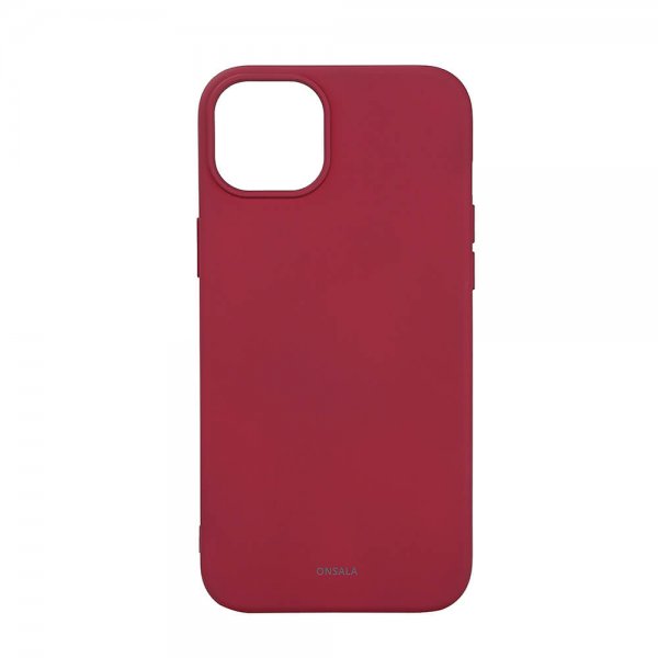 Onsala iPhone 15 Plus Skal Silicone Touch MagSeries Deep Red
