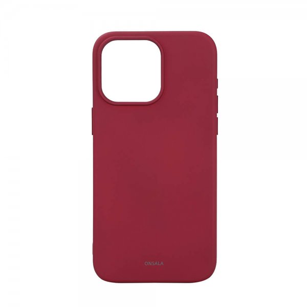 Onsala iPhone 15 Pro Max Skal Silicone Touch MagSeries Deep Red