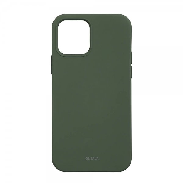 Onsala iPhone 12/iPhone 12 Pro Skal Silikonkänsla Olive Green