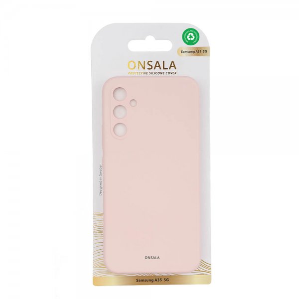 Onsala Samsung Galaxy A35 Skal Silikonkänsla Chalk Pink