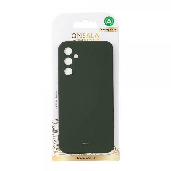 Onsala Samsung Galaxy A35 Skal Silikonkänsla Olive Green