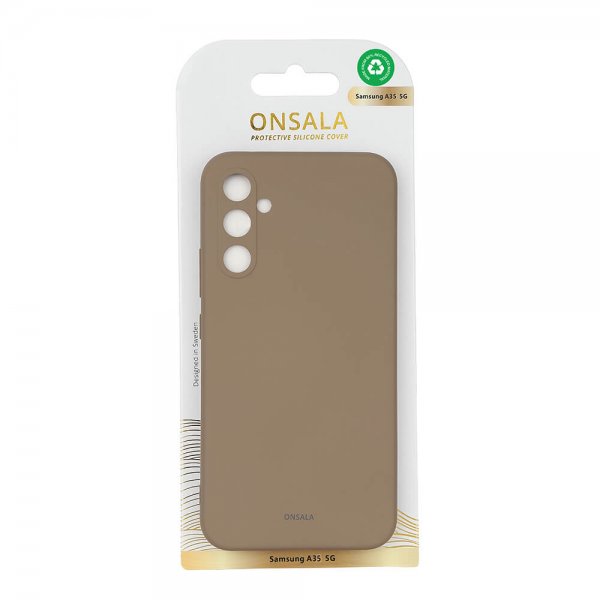 Onsala Samsung Galaxy A35 Skal Silikonkänsla Brun