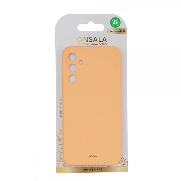 Onsala Samsung Galaxy A35 Skal Silikonkänsla Apricot