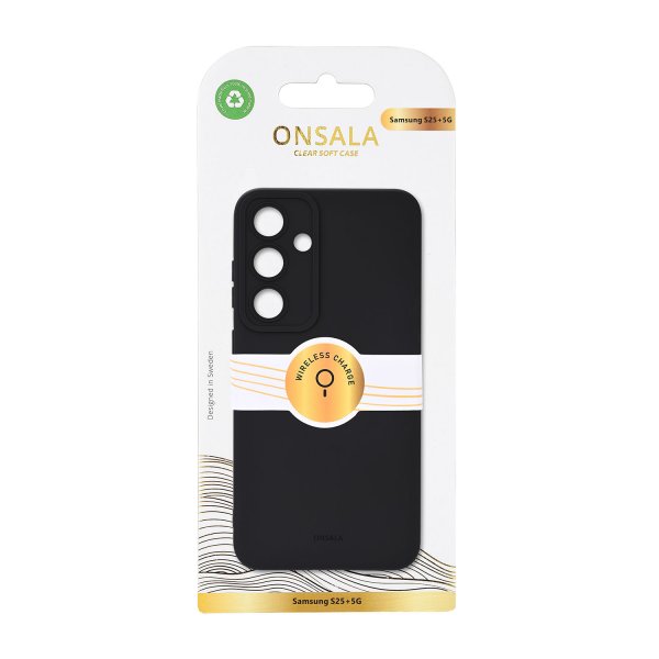 Onsala Samsung Galaxy S25 Plus Skal Silikonkänsla Svart