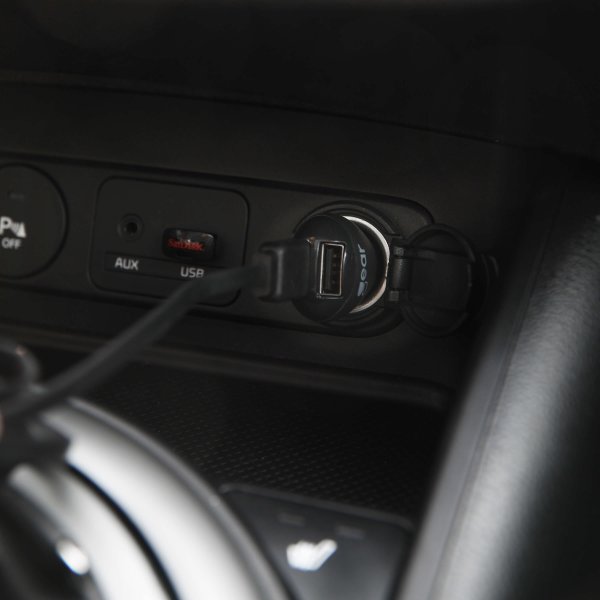 Gear Billaddare 2xUSB 2.4A Micro-USB Kabel 1m Svart