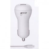 Gear Billaddare 1xUSB 1A Micro-USB Kabel 1m Vit