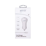 Gear Billaddare 1xUSB 1A Micro-USB Kabel 1m Vit