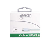 Gear Laddkabel USB-A till USB-C 1m Vit