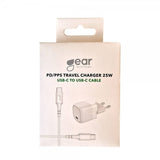 Gear Laddare 1xUSB-C PD/PPS 25W Kabel USB-C-USB-C 1m