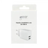 Gear Laddare 2xUSB-A 3.4A Vit