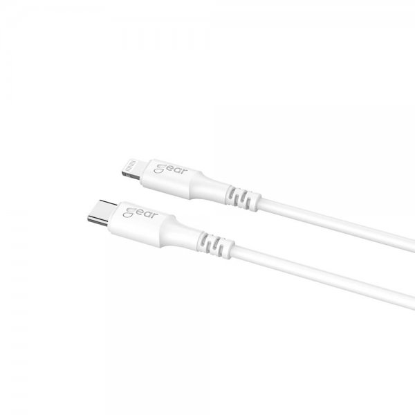 Gear Kabel Lightning till USB-C MFI 0.5m Vit