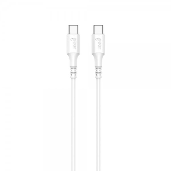Gear Kabel USB-C till USB-C 0.5m Vit