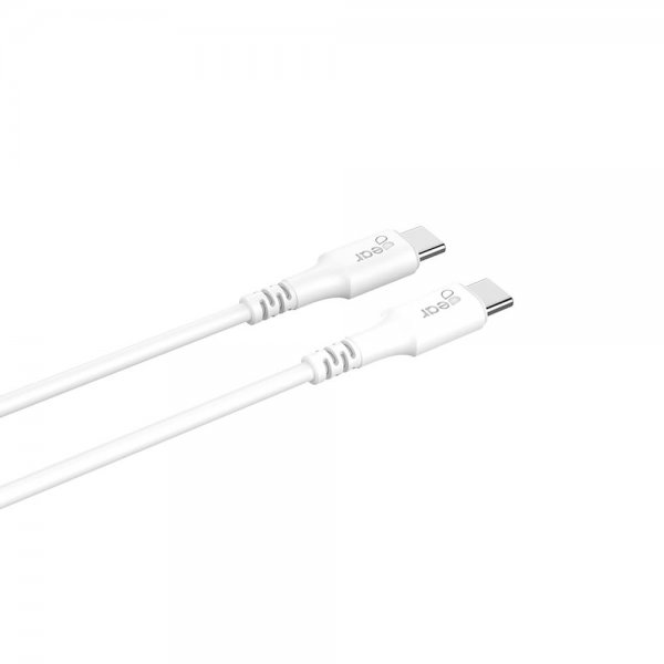 Gear Kabel USB-C till USB-C 0.5m Vit