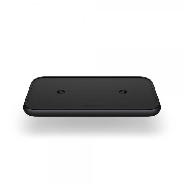 Zens Dual Aluminium Wireless Charger Svart