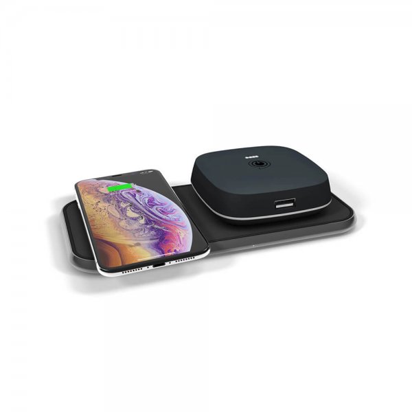 Zens Dual Aluminium Wireless Charger Svart