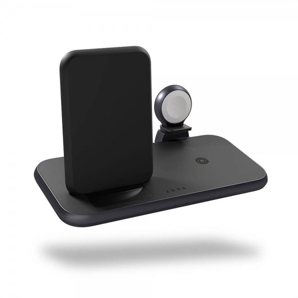 Zens 4 in 1 Stand+Watch Wireless Charger Aluminium Svart