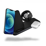 Zens 4 in 1 Stand+Watch Wireless Charger Aluminium Svart