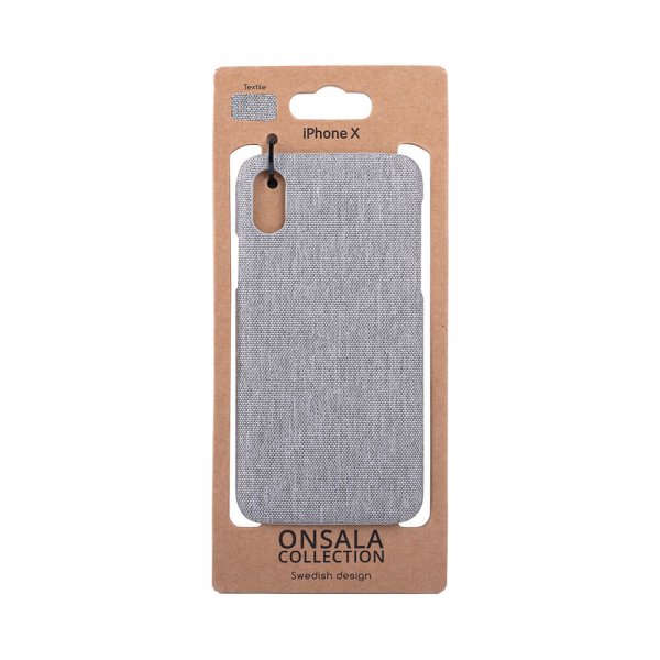 Onsala iPhone X/Xs Skal Textil Grå