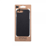 Onsala iPhone 6/6S Plus/iPhone 7 Plus/iPhone 8 Plus Skal Äkta Läder Svart