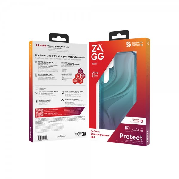 ZAGG Samsung Galaxy S24 Skal Milan Deep Aurora
