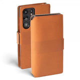 Krusell Samsung Galaxy S22 Ultra Fodral Leather PhoneWallet Cognac