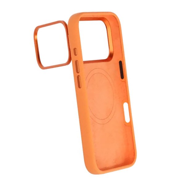 iPhone 17 Pro Skal Silikon MagSafe Stativ Orange
