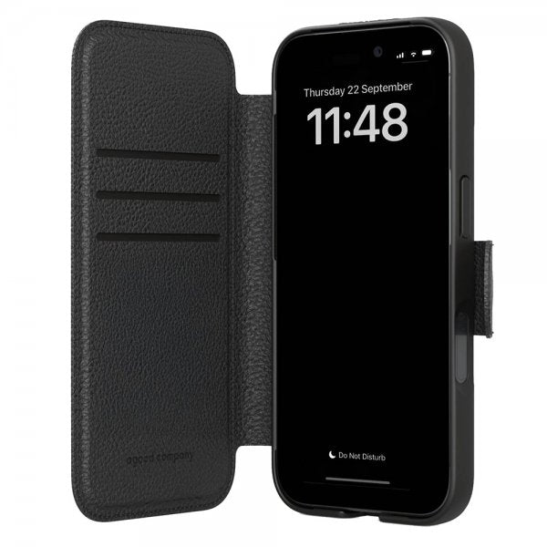 agood company iPhone 17 Pro Fodral Cirkulärt Plånboksfodral Svart