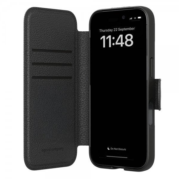 agood company iPhone Air Fodral Cirkulärt Plånboksfodral Svart
