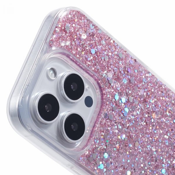 Nordic Covers iPhone 16 Pro Skal Sparkle Series Blossom Pink