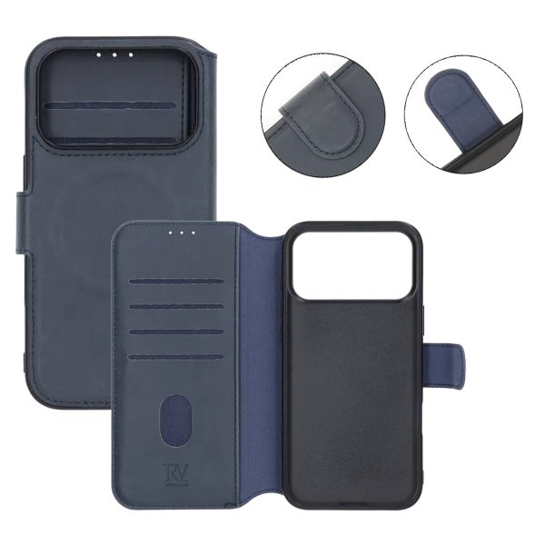 Rvelon iPhone 17 Pro Fodral 4 Kortfack MagSafe Blå