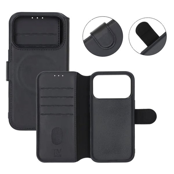 Rvelon iPhone 17 Pro Max Fodral 4 Kortfack MagSafe Svart