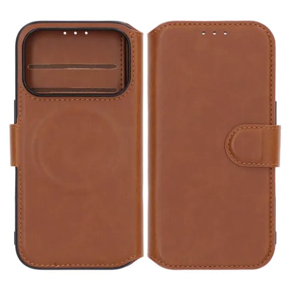 Rvelon iPhone 17 Pro Fodral 4 Kortfack MagSafe Brun