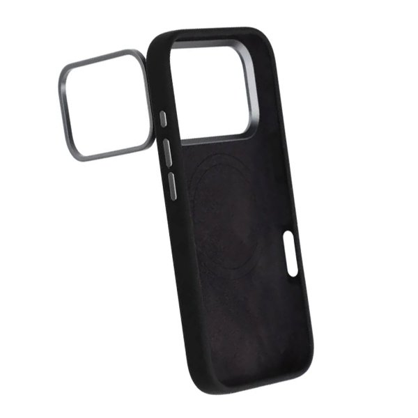 iPhone 17 Pro Skal Silikon MagSafe Stativ Svart