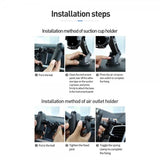 Baseus Bilhållare Light Electric Holder Wireless Charger