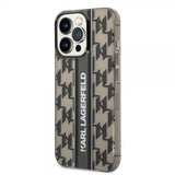 Karl Lagerfeld iPhone 14 Pro Skal Monogram Vertical Stripe Svart
