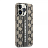 Karl Lagerfeld iPhone 14 Pro Skal Monogram Vertical Stripe Svart