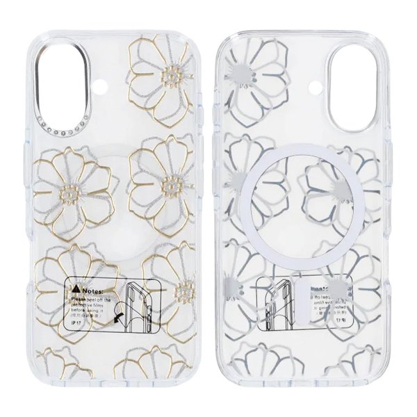iPhone 16 Skal Mönster MagSafe Blommor