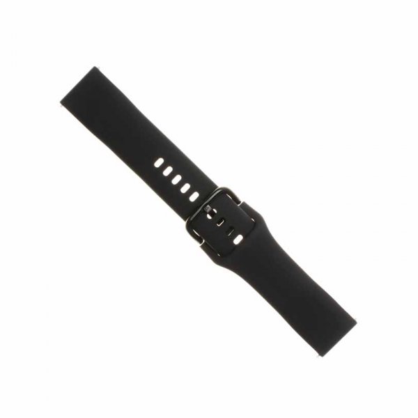 Fixed Samsung Galaxy Watch 20mm Armband Silicone Strap Svart